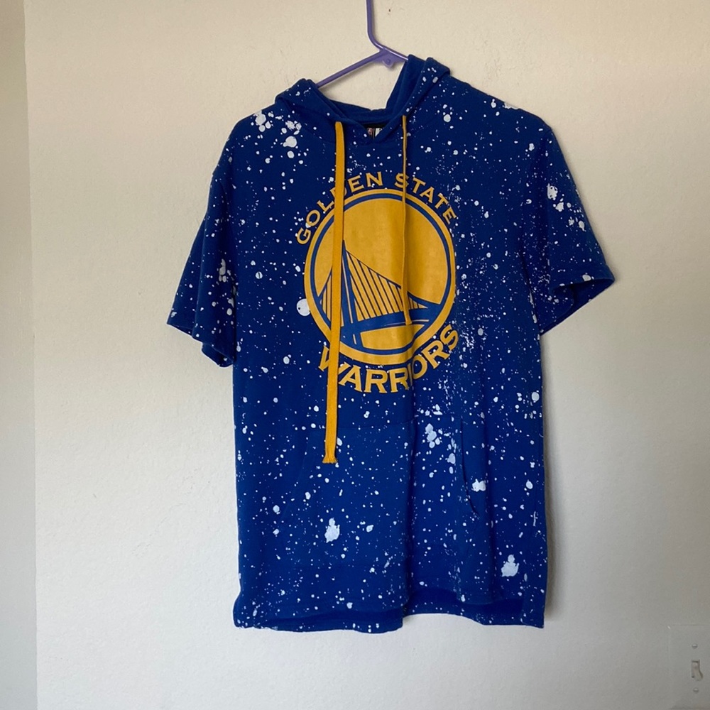 NBA Warriors Short Sleeve Hoodie